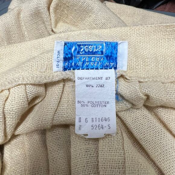 Vintage Sears Women's Pleated Skirt Beige ILGWU Union Made 1980s - Picture 5 of 6